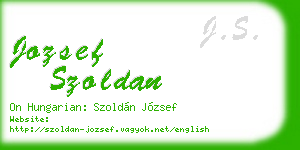 jozsef szoldan business card